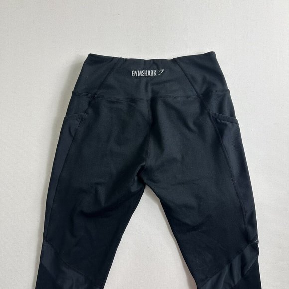Gymshark Energy Seamless‎ High Waisted Leggings Black Size Small Full Length Gym - Picture 4 of 9
